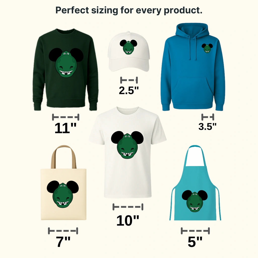 Ears T-Rex Design - DTF heat transfer - transferlegend