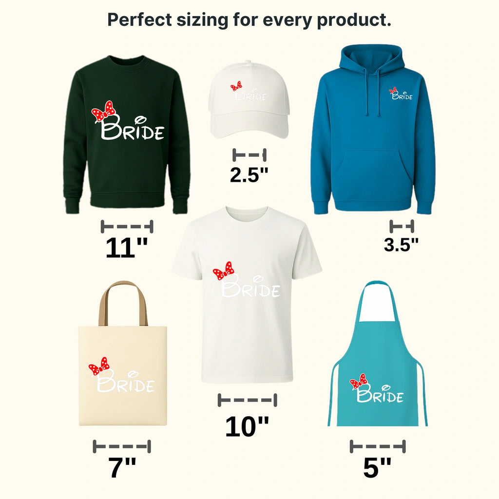 Bridal Party Cartoon Design - DTF heat transfer - transferlegend