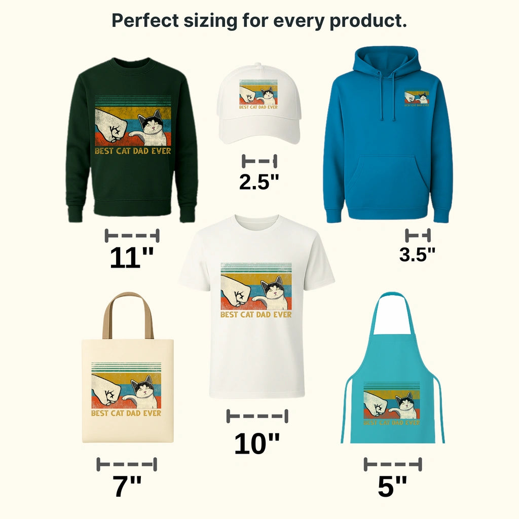 Best Cat Dad Ever Vintage Design - DTF heat transfer - transferlegend