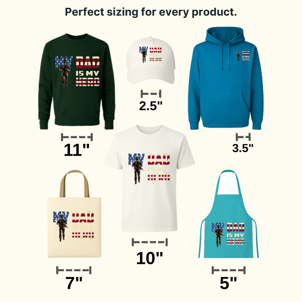 My Dad Is My Hero Design - DTF heat transfer - transferlegend