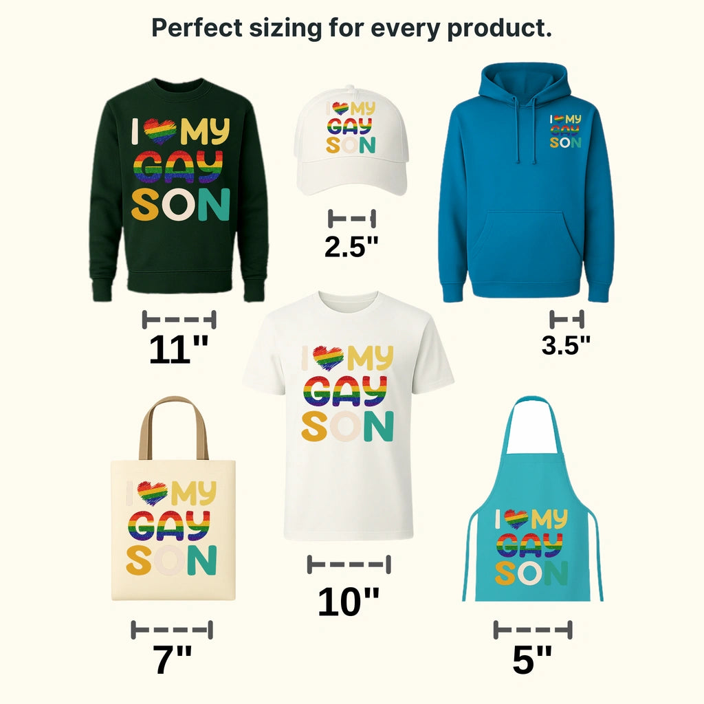 I Love My Gay Son Design - DTF heat transfer - transferlegend