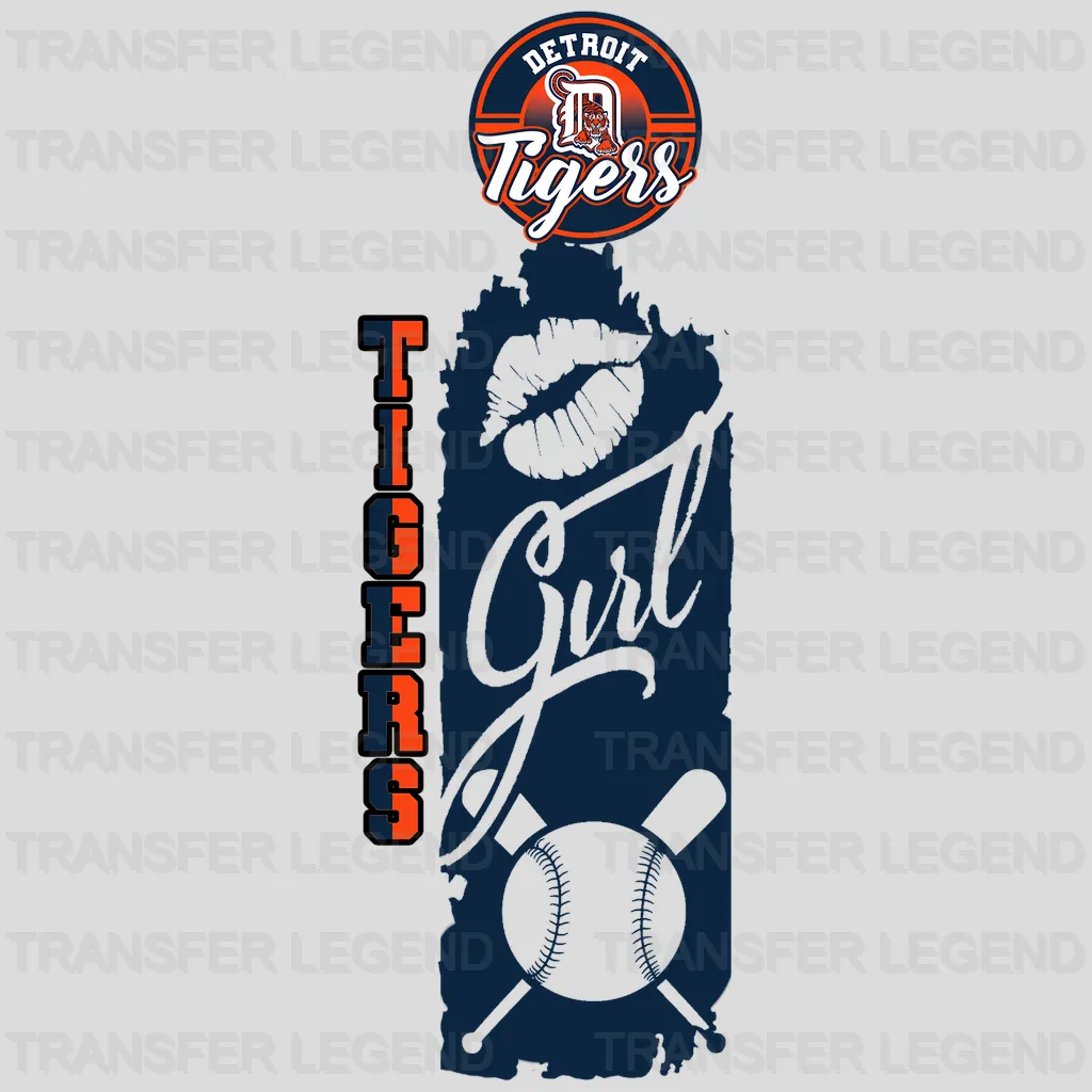 Detroit Tigers MLB Circle Logo With Stitch - DTF Iron On Transfer