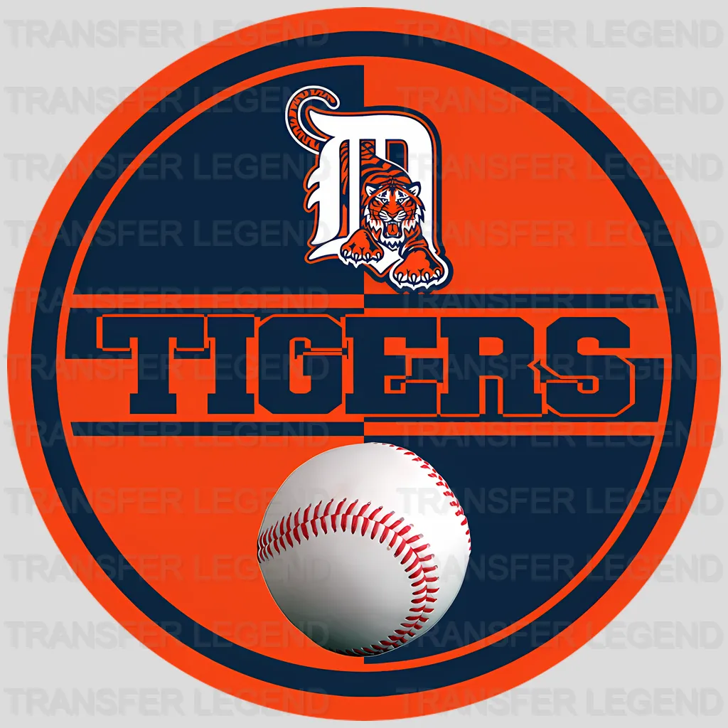 Detroit Tigers MLB Neon Light Bar Sign Style - DTF Iron On Transfer