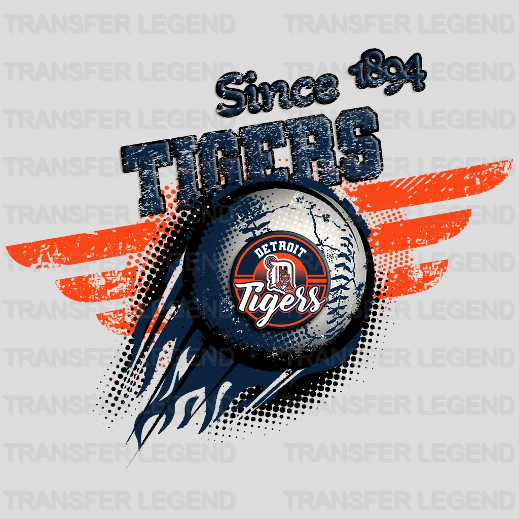 Detroit Tigers MLB 2025 Happy New Year DTF Iron On Transfer