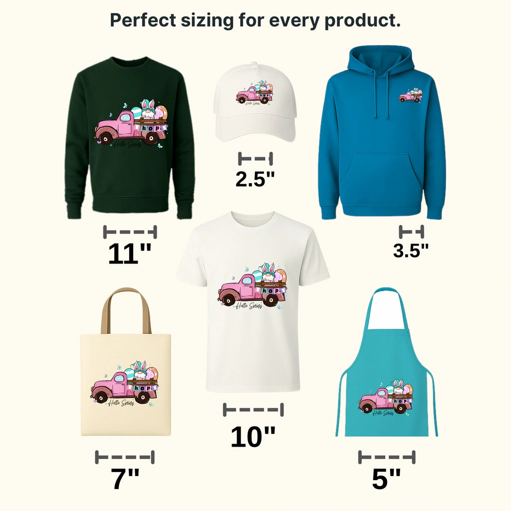 Easter Hello Spring Truck Design - DTF heat transfer - transferlegend