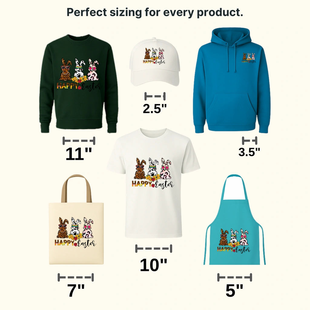 Happy Easter Bunnies Design- DTF heat transfer - transferlegend