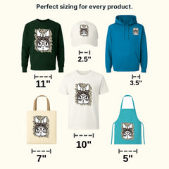 Leopard Rabbit With Glasses Easter Design - DTF heat transfer - transferlegend
