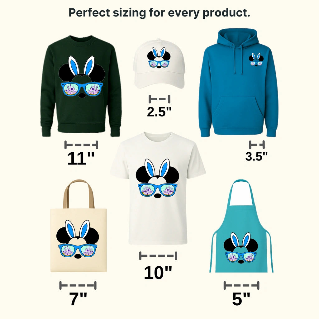Mickey with Easter Bunny Ear Design- DTF heat transfer - transferlegend