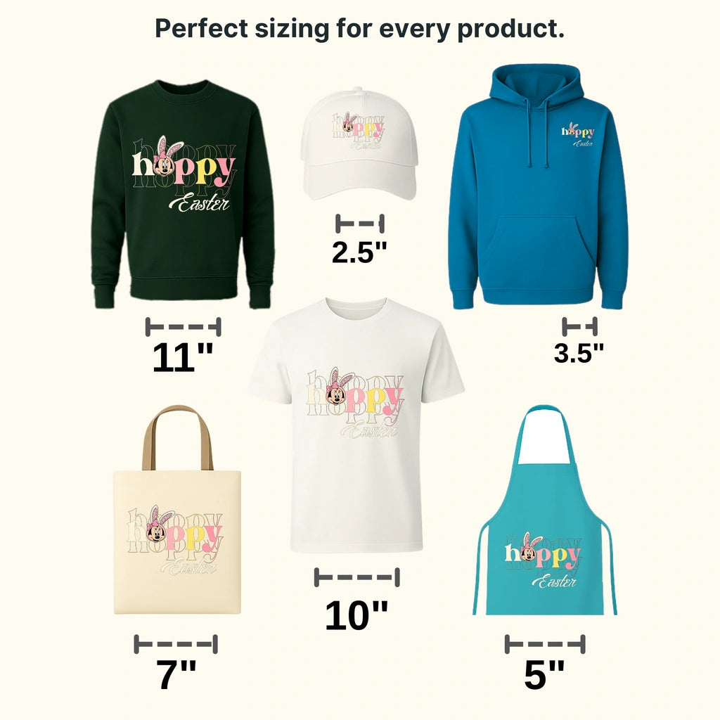 Happy Easter Minnie Bunny Ears Design- DTF heat transfer - transferlegend