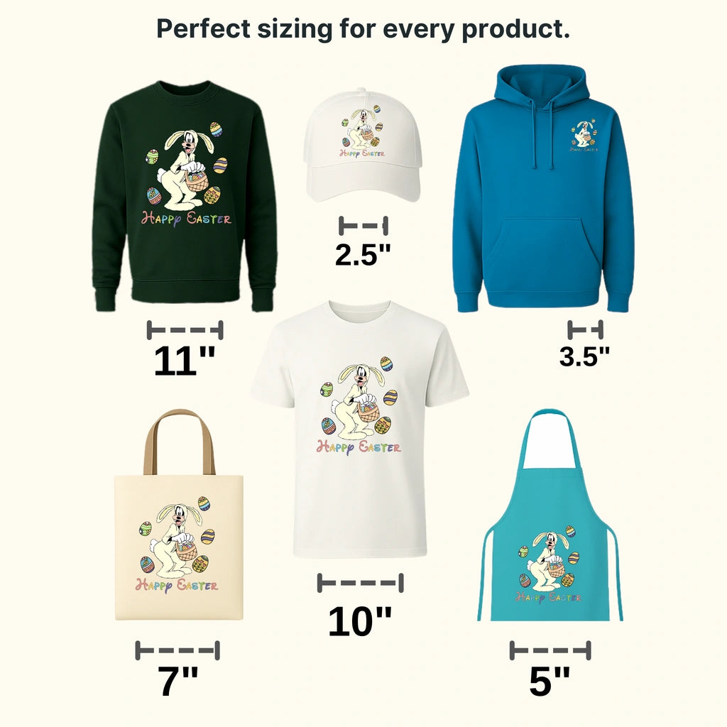 Happy Easter Goofy with Bunny Costume Design - DTF heat transfer - transferlegend