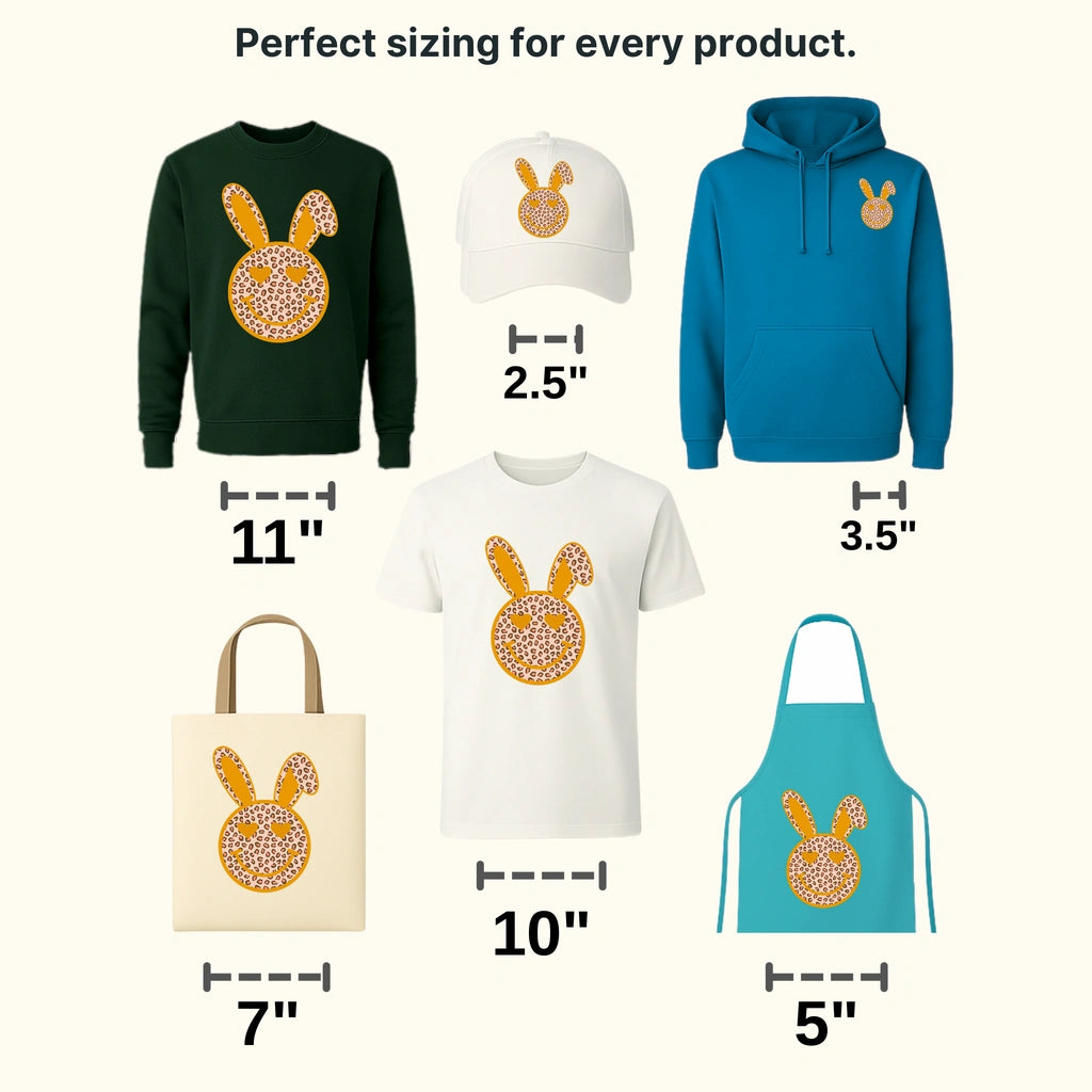 Smiley Bunny Ears Easter Design - DTF heat transfer - transferlegend