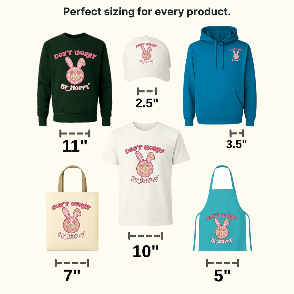 Don't Worry Be Hoppy Easter Design - DTF heat transfer - transferlegend