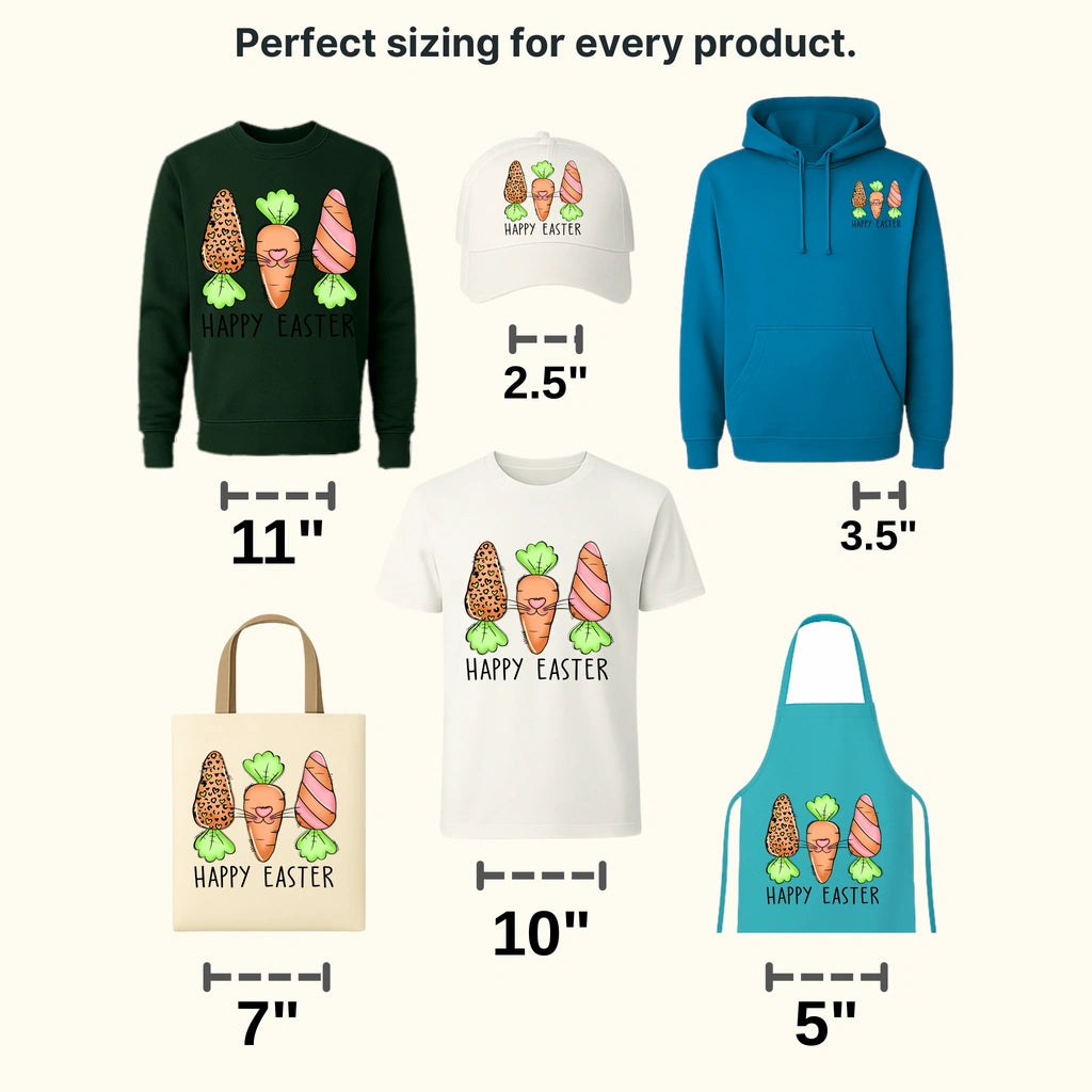 Happy Easter Carrots Easter Design - DTF heat transfer - transferlegend