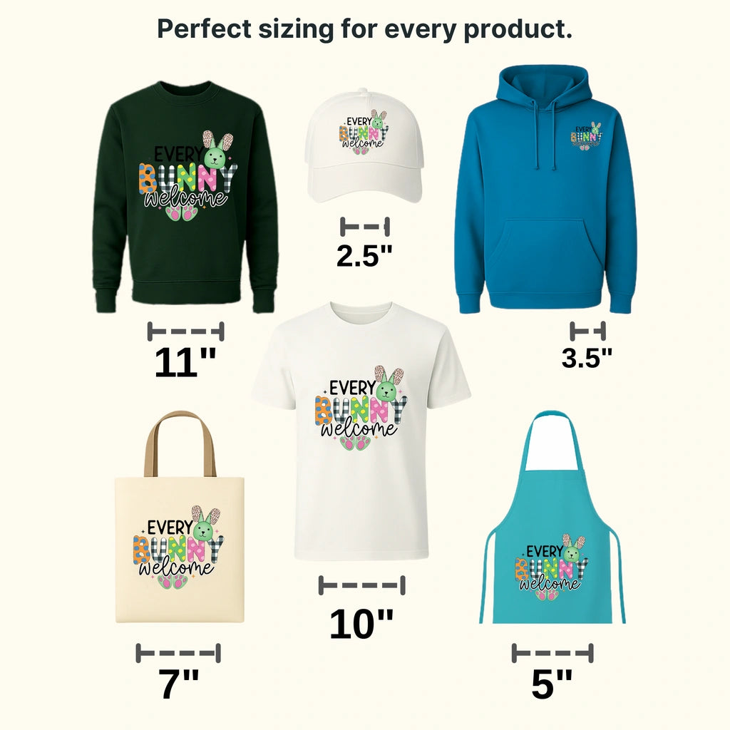 Every Bunny Welcome Easter Design - DTF heat transfer - transferlegend