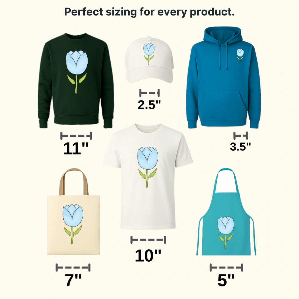 Blue Rose Easter Design - DTF heat transfer - transferlegend