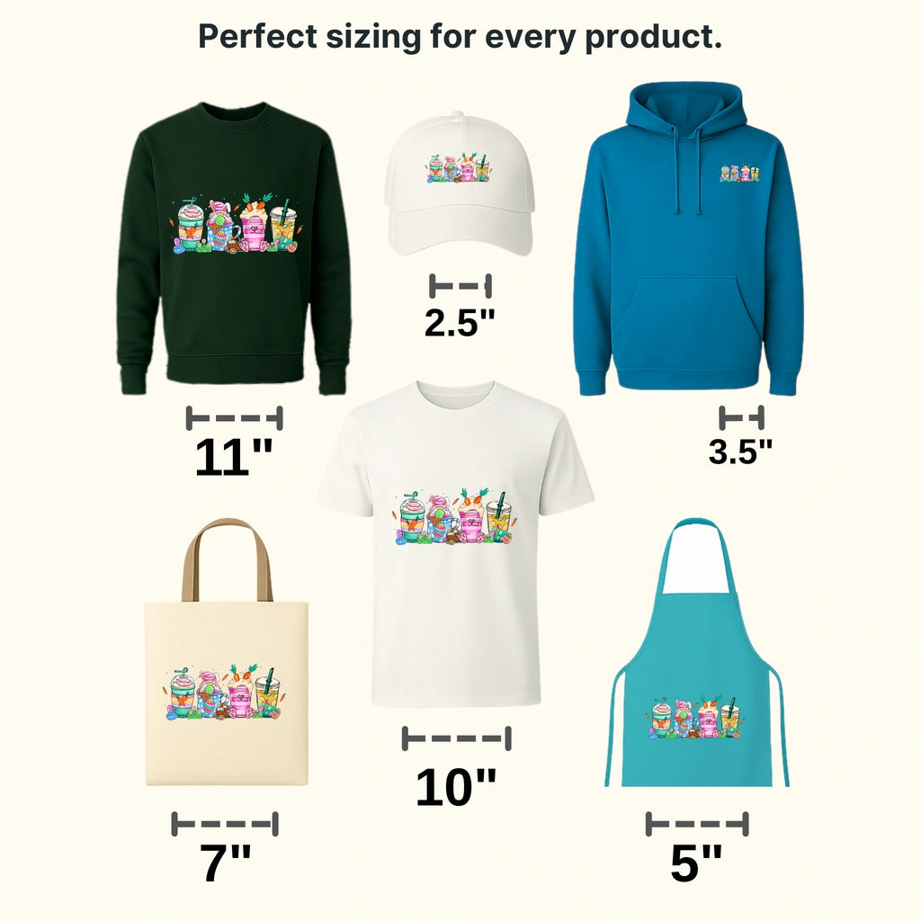 Cups Easter Design - DTF heat transfer - transferlegend