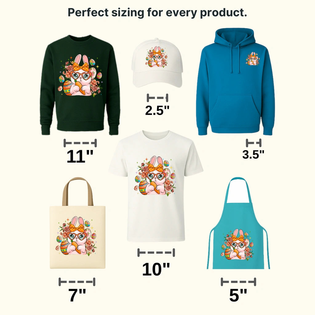 Bunny Holding Carrot Easter Design - DTF heat transfer - transferlegend