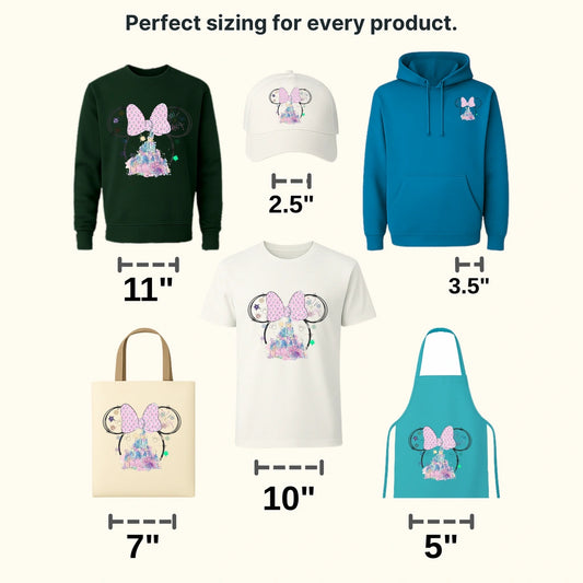 MINNIE CASTLE Design - DTF heat transfer - transferlegend