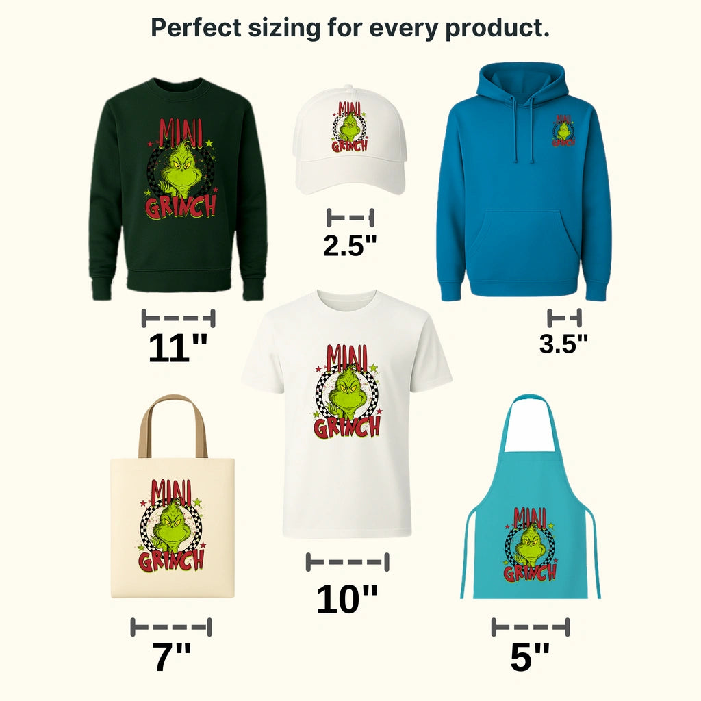MINI GRINCH Design - DTF heat transfer - transferlegend