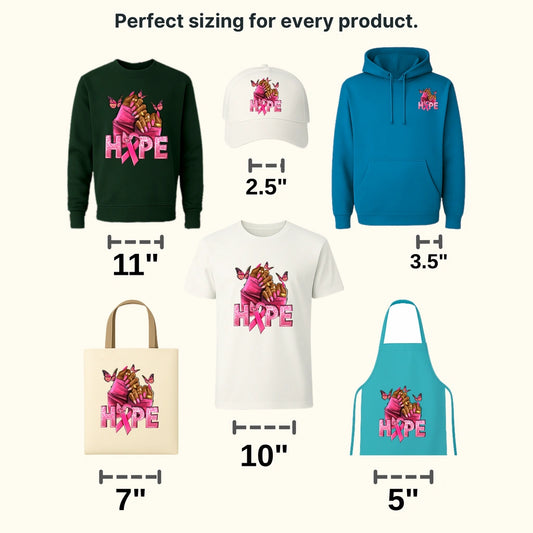 HOPE BREA CANCER Design - DTF heat transfer - transferlegend