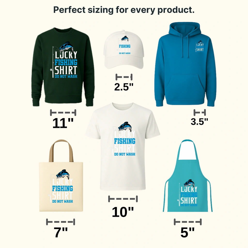 Lucky Fishing Shirt - Fish Design DTF Heat Transfer - transferlegend