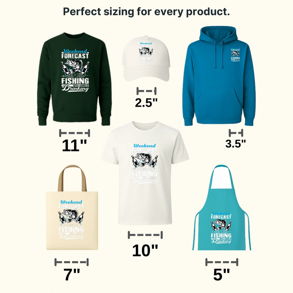 Fishing With A Chance Of Drinking - Fish Design DTF Heat Transfer - transferlegend