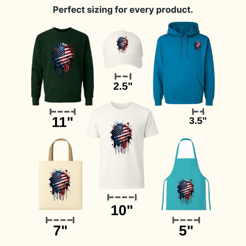 United States Of America Flag Design - DTF Heat Transfer - transferlegend
