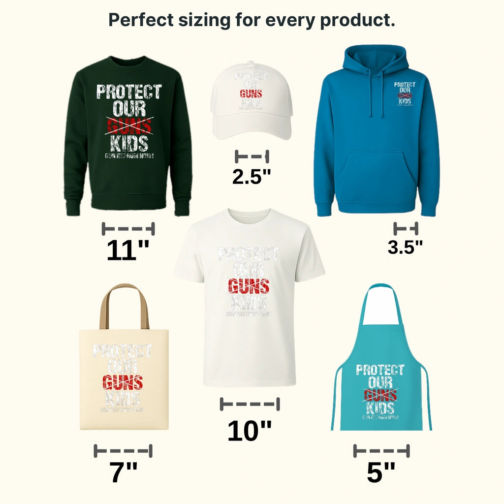 Protect Our Kids Not Guns Gun Reform Now - Gun Violence - Anti Gun -  Design - DTF heat transfer - transferlegend