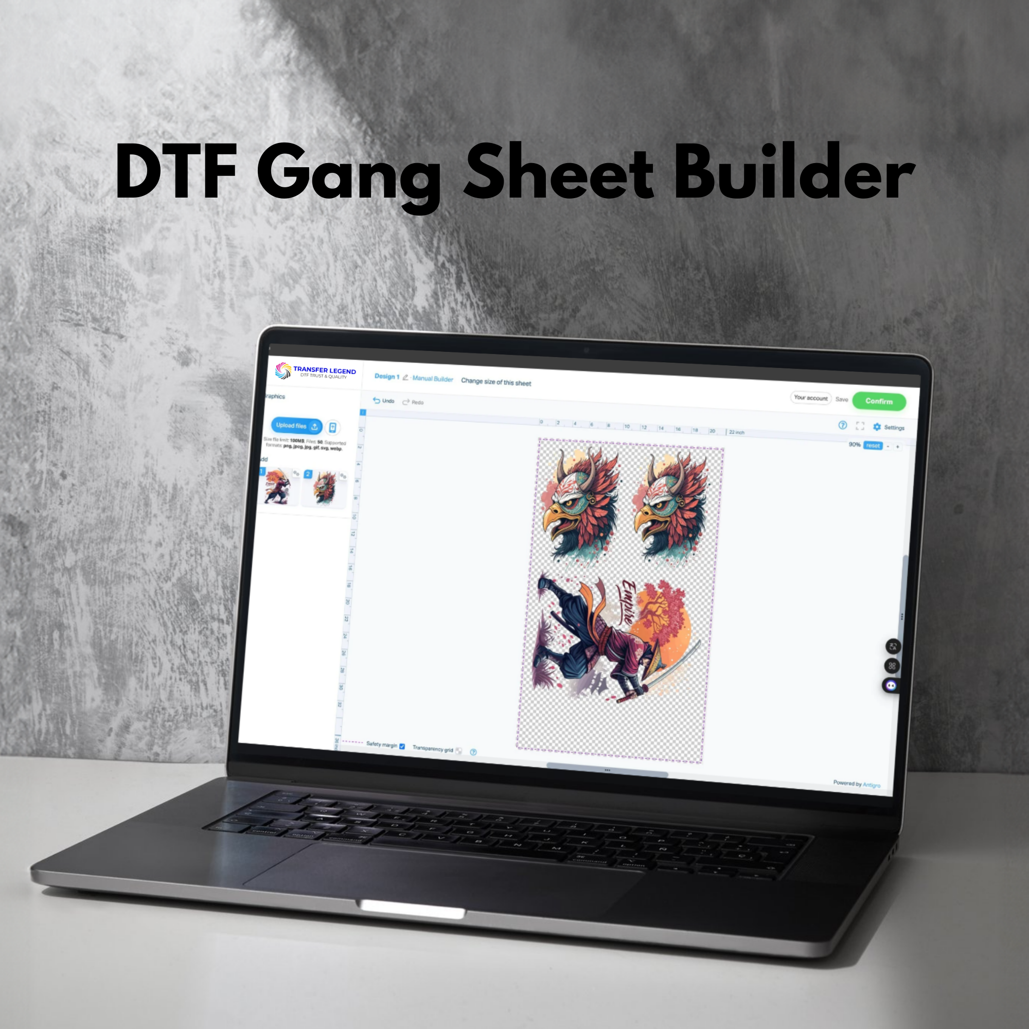 Create Your DTF Gang Sheet  Builder - transferlegend