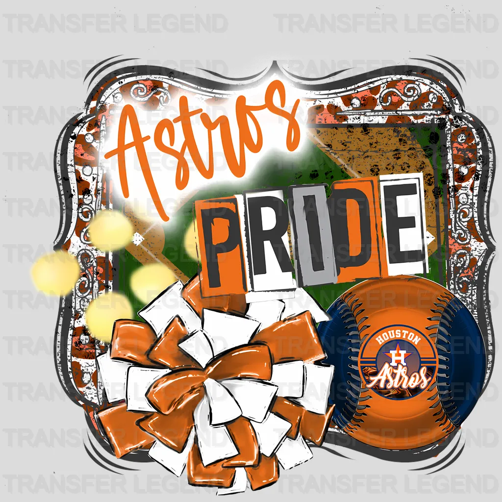 Houston Astros MLB Astros Pride DTF Iron On Transfer