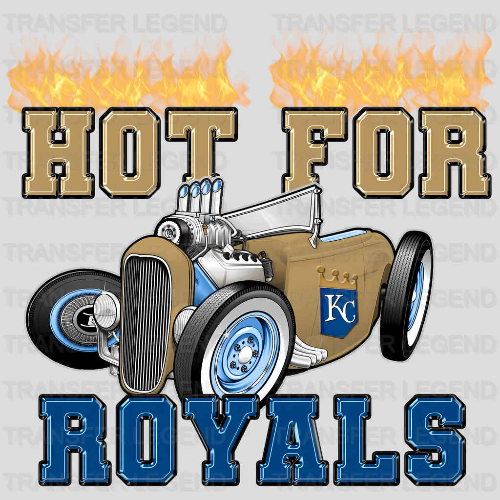 Kansas City Royals MLB Gothic Girl Illustration - DTF Iron On Transfer