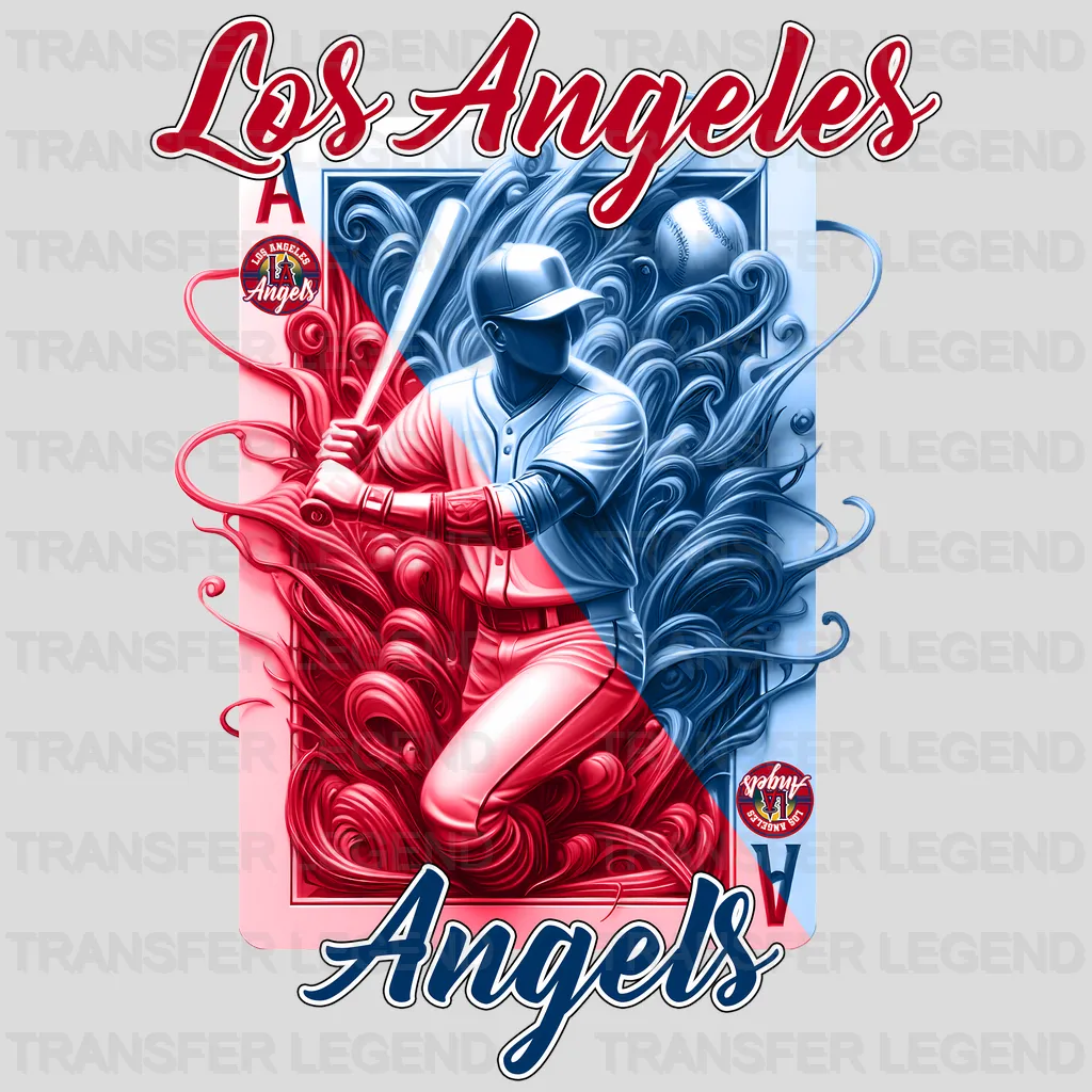 Los Angeles Angels MLB Glitter Chenille Letter La Logo - DTF Iron On Transfer