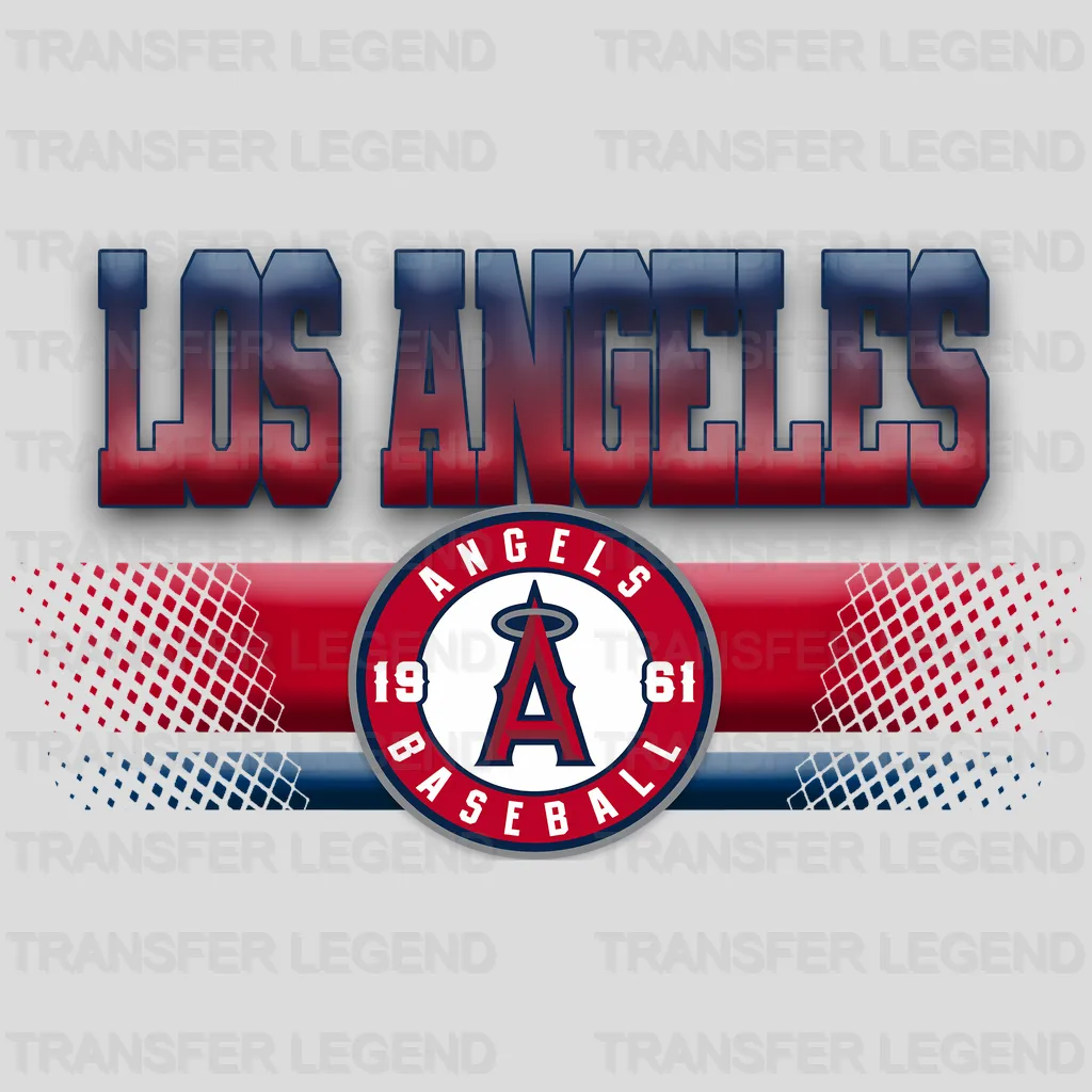 Los Angeles Angels MLB Metallic Bar Logo - DTF Iron On Transfer