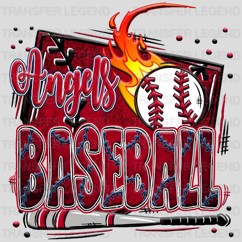 Los Angeles Angels MLB Splash Art Graphic - DTF Iron On Transfer