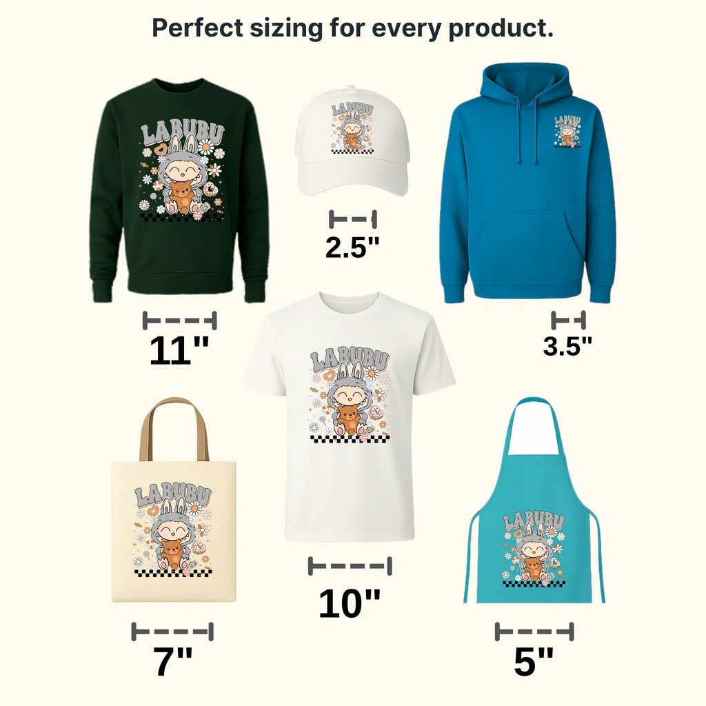 Small Teddy Labubu Design - DTF Heat Transfers