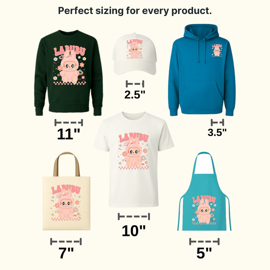 Pink Muffin 2 Labubu Design - DTF Heat Transfers