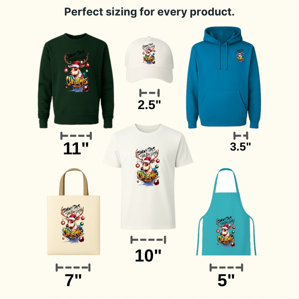 Snowy Days Christmas design - DTF Heat Transfer - transferlegend