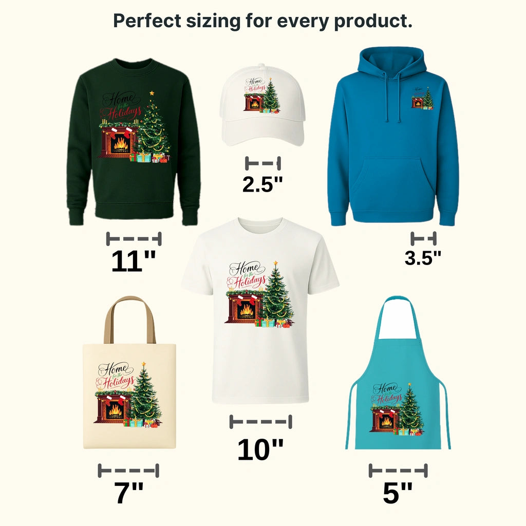 Home For The Holidays Christmas design - DTF Heat Transfer - transferlegend