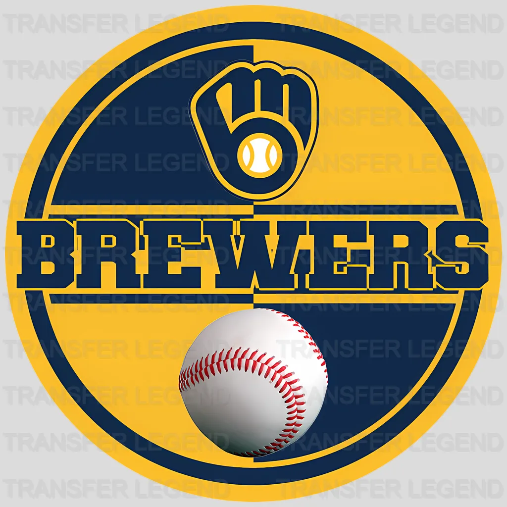 Milwaukee Brewers MLB Neon Light Bar Sign Style - DTF Iron On Transfer