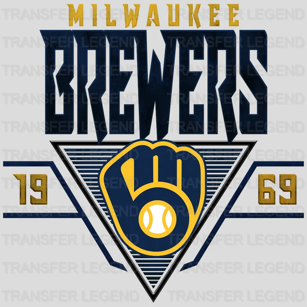 Milwaukee Brewers MLB Vintage Typography Logo - DTF Iron On Transfer