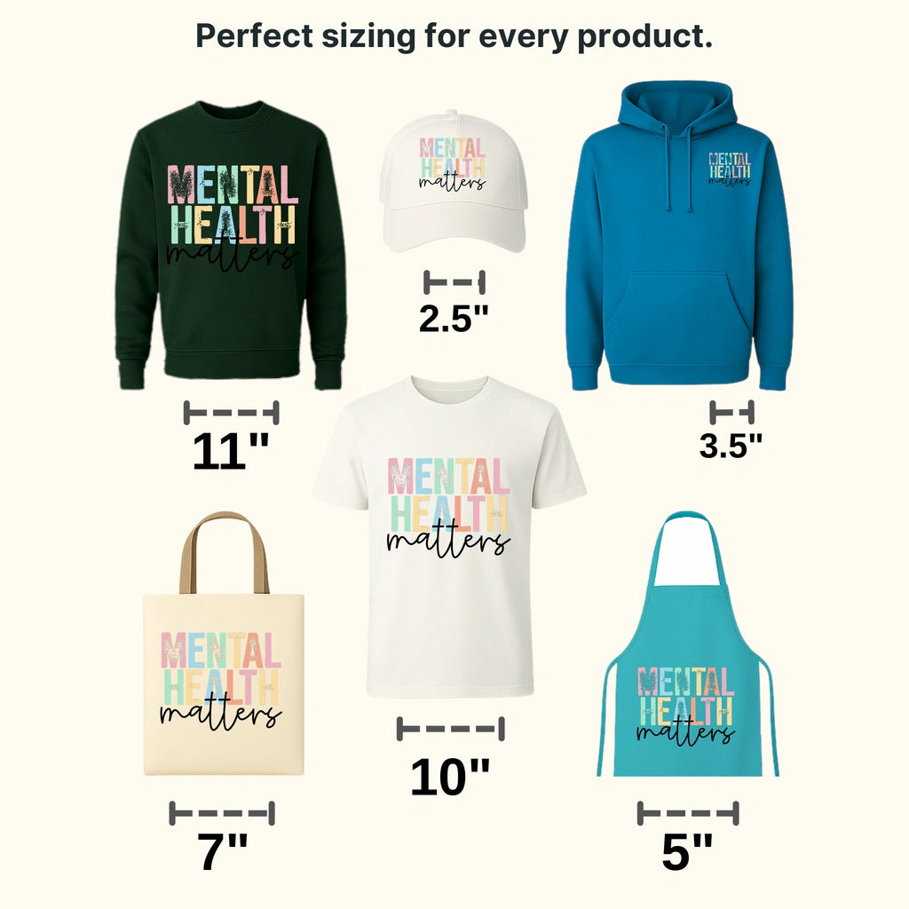 Mental Health Matters  - Motivational - Inspirational Design - DTF heat transfer - transferlegend