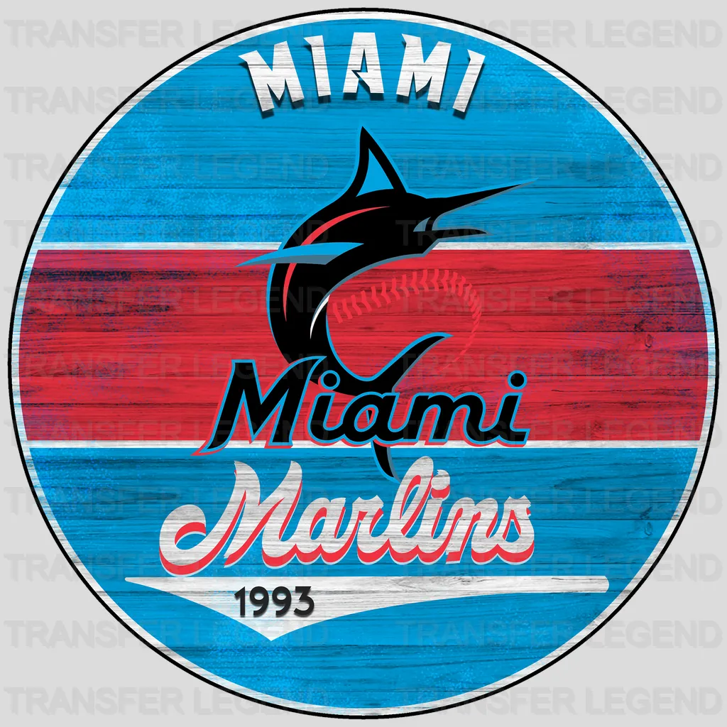 Miami Marlins MLB Est 1993 DTF Iron On Transfer