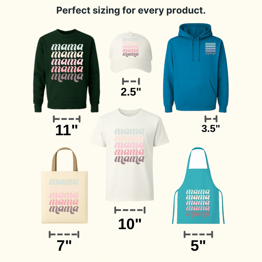 Retro Stacked Mama - Mothers Day  - Funny Mom - Design - DTF heat transfer - transferlegend