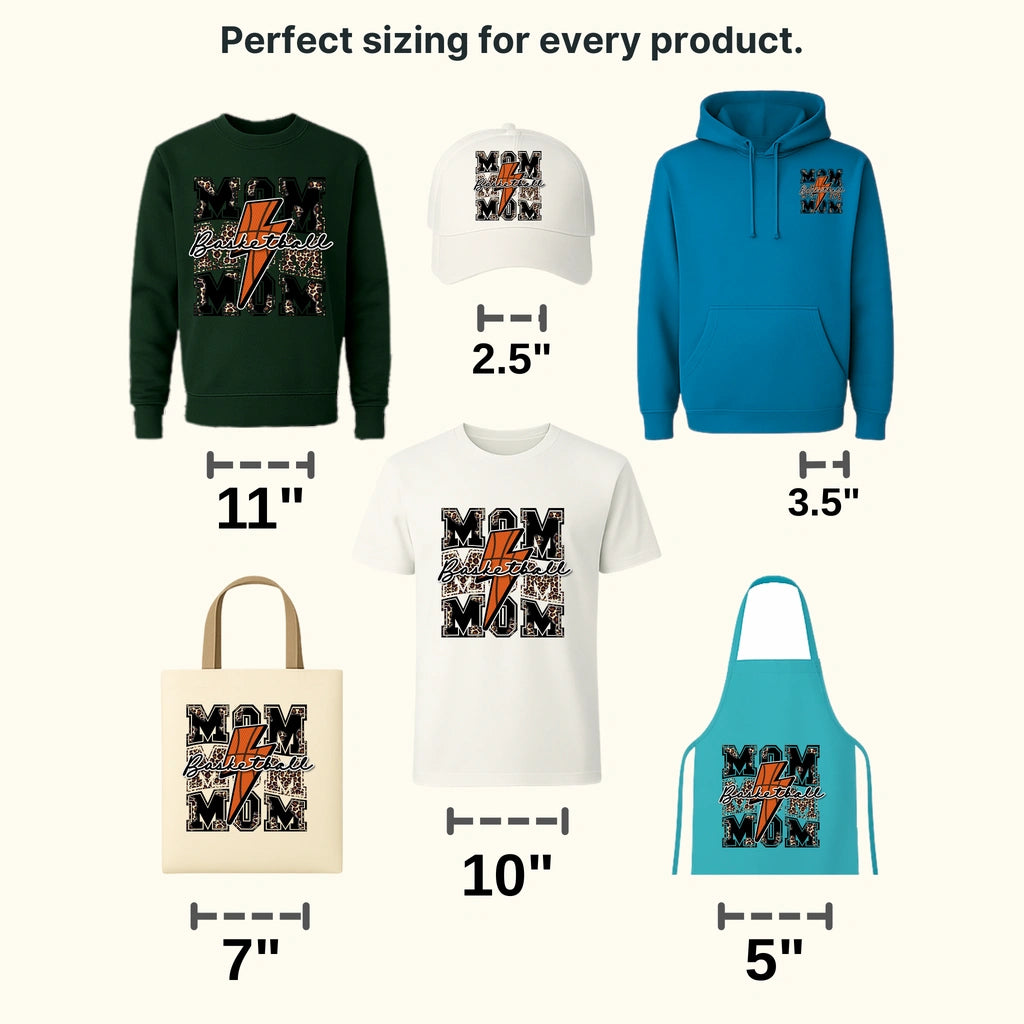 Basketball Mom - Mothers Day - Sports Fan - Leopard Print - Design - DTF heat transfer - transferlegend