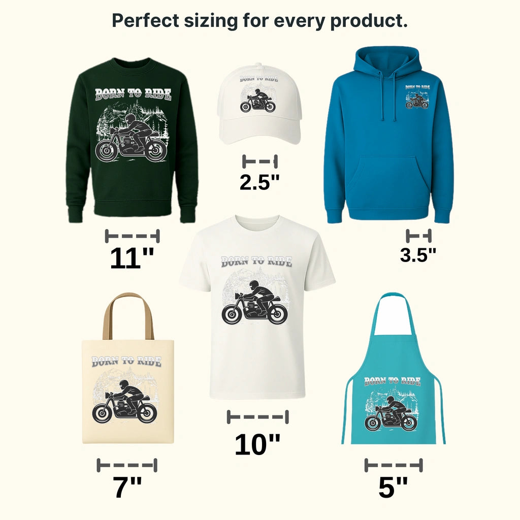 Born To Ride - Motocycle Design DTF Heat Transfer - transferlegend