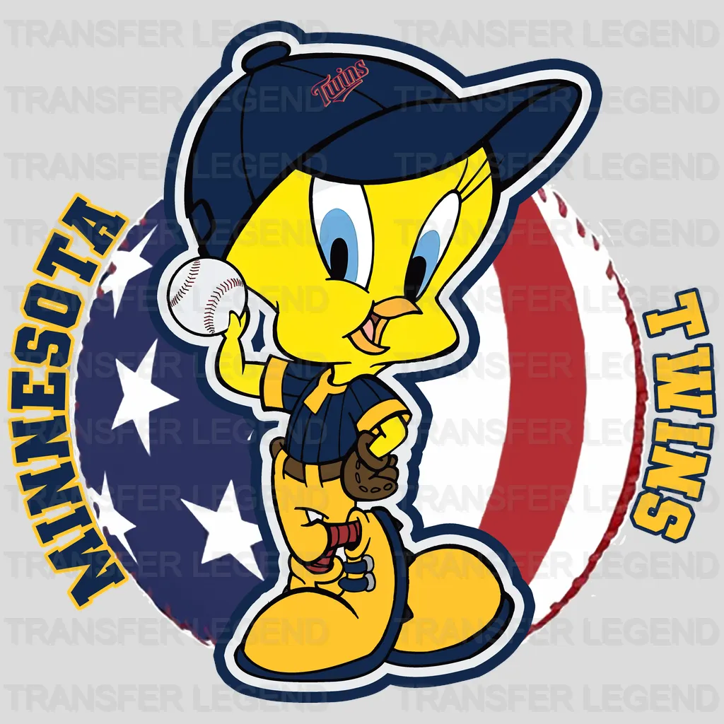 Minnesota Twins MLB Tweety Bird Cartoon Character - DTF Iron On Transfer