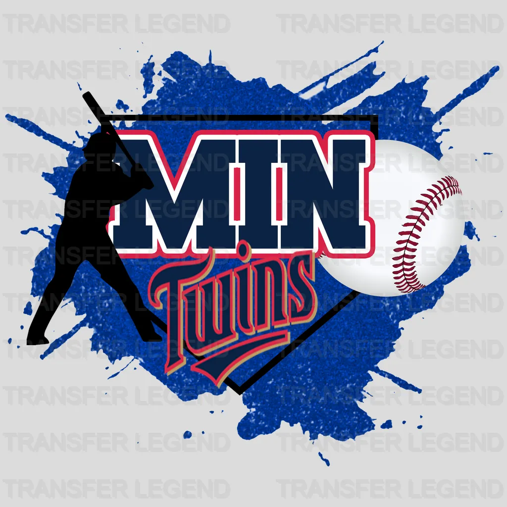 Minnesota Twins MLB Action Player Splash Art Graphic - DTF Iron On Transfer