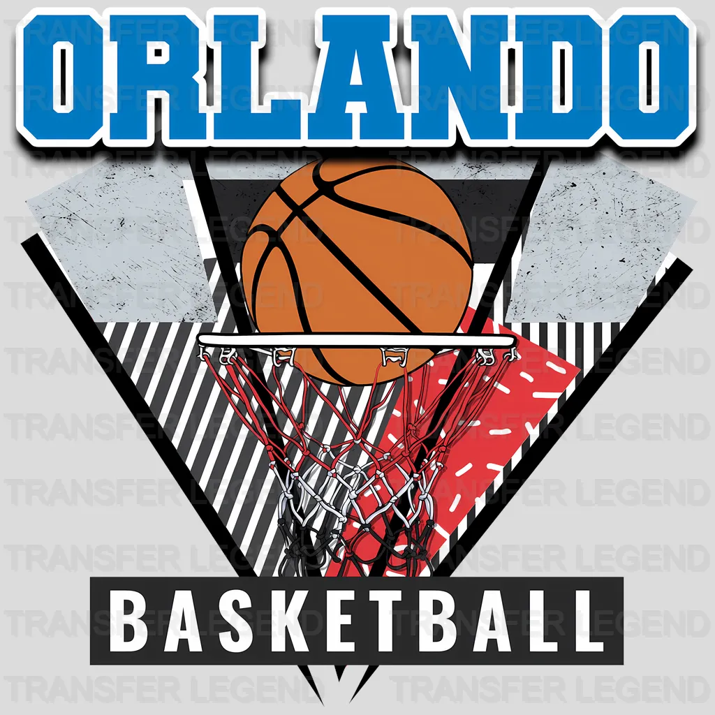 Orlando Magic NBA Triangle Geometric Art - DTF Iron On Transfer