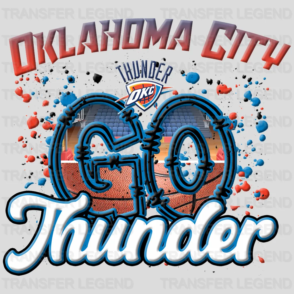 Oklahoma City Thunder NBA Oklahoma City Go Thunder DTF Iron On Transfer