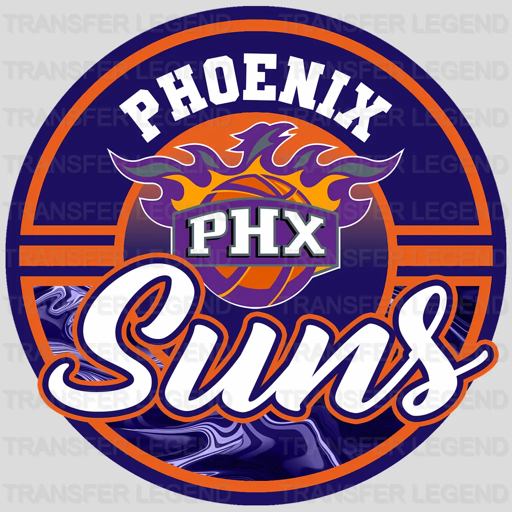 Phoenix Suns NBA Classic Circle Logo Badge - DTF Iron On Transfer